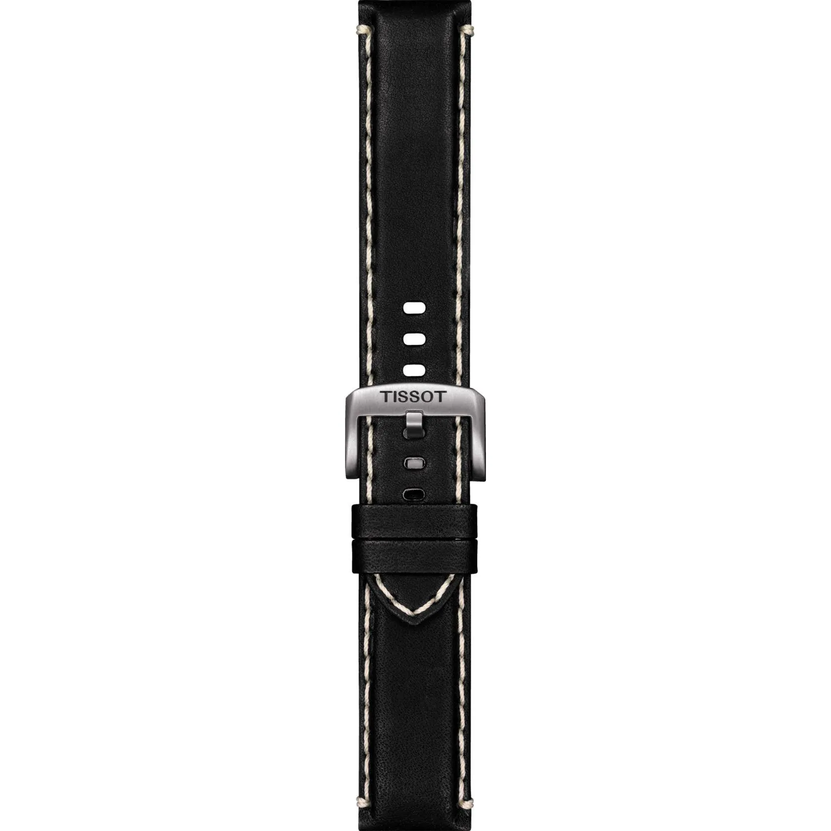 Tissot Cinturino SuperSport Watch Chrono Black Leather White King Sitch Wanders Steel T600.044.982