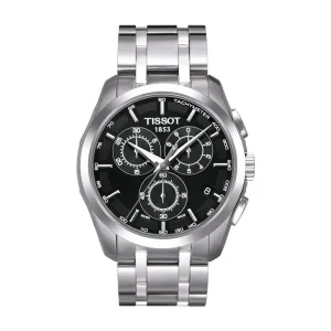 Tissot Couturier Mens Stainless Steel Chronograph Black Dial Watch
