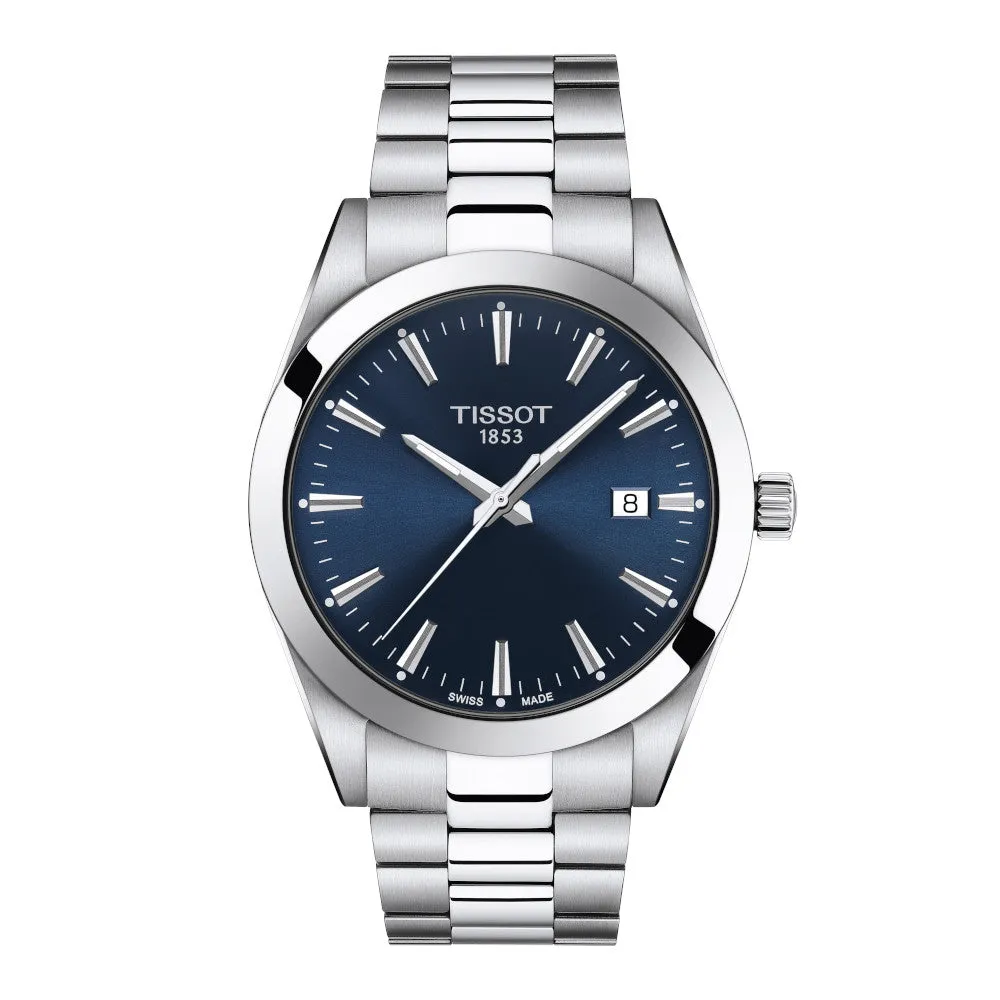 Tissot Gentleman Stainless Steel Blue Dial Watch