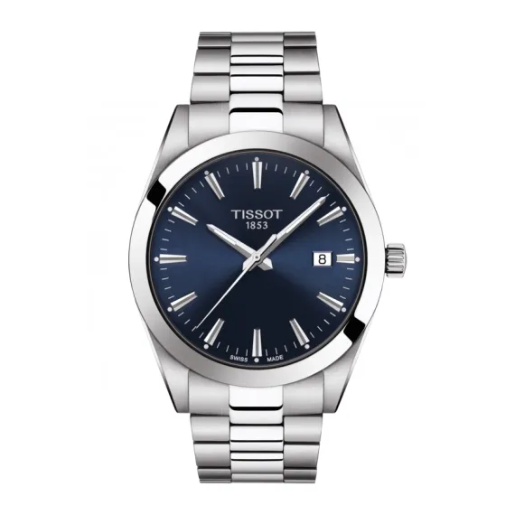 Tissot Gentleman Stainless Steel Blue Dial Watch