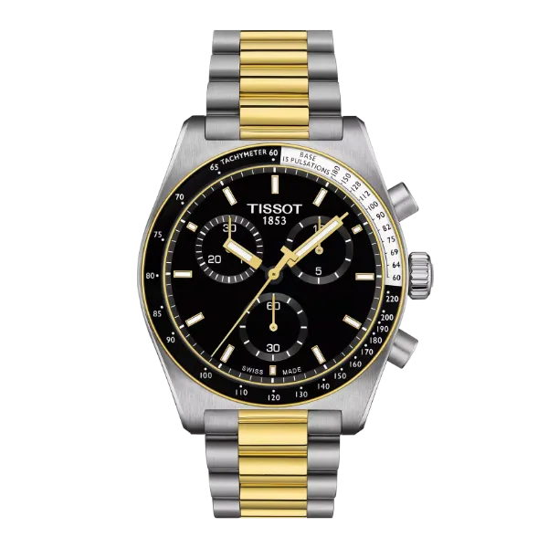 Tissot T-Classic Two-Tone Stainless Steel Black Dial Quartz Watch for Gents - T149.417.22.051.00