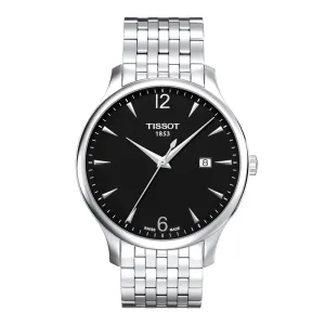 Tissot Tradition Mens Stainless Steel Black Dial Watch