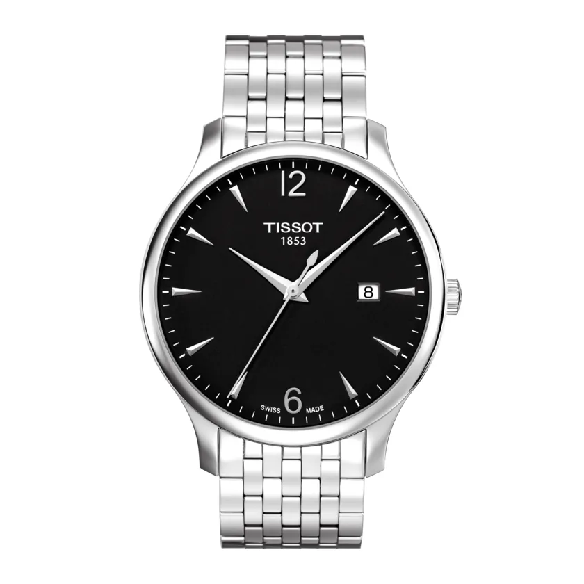Tissot Tradition Mens Stainless Steel Black Dial Watch