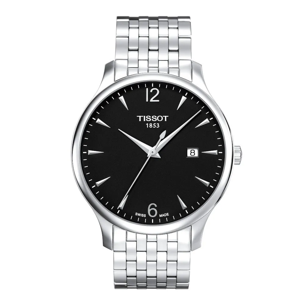 Tissot Tradition Mens Stainless Steel Black Dial Watch