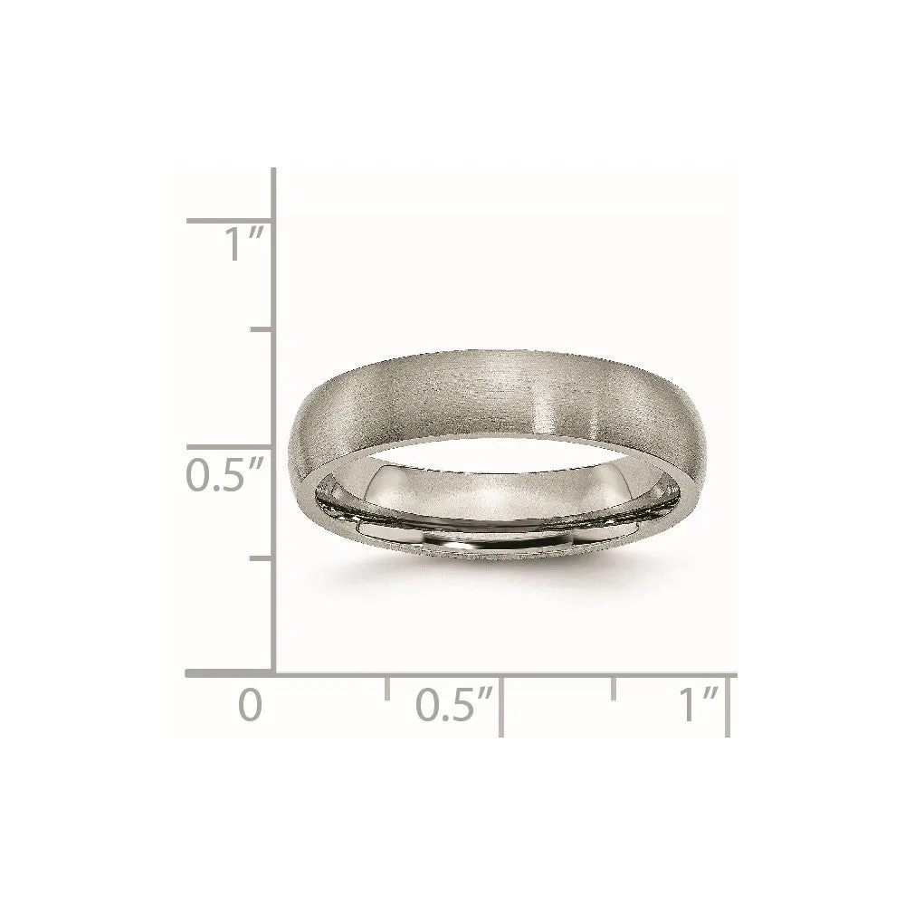 Titanium Brushed 5mm Half Round Band