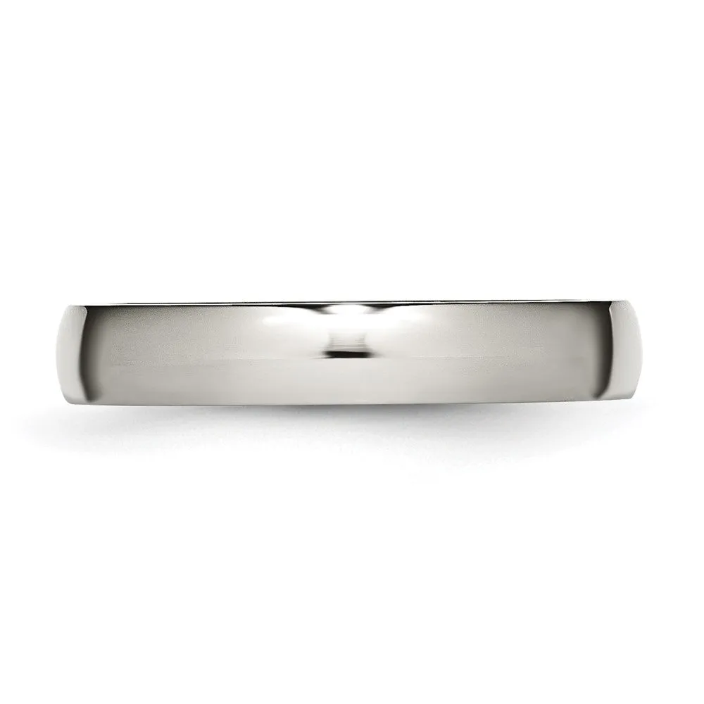 Titanium Polished 4mm Half Round Band
