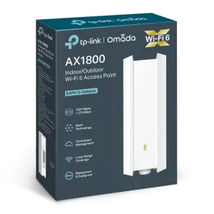 TP-Link EAP610-Outdoor Omada AX1800 Indoor/Outdoor WiFi 6 Access Point, 1.8 Gbps, Long Range Coverage, IP67 Weatherproof, OFDMA, MU-MIMO