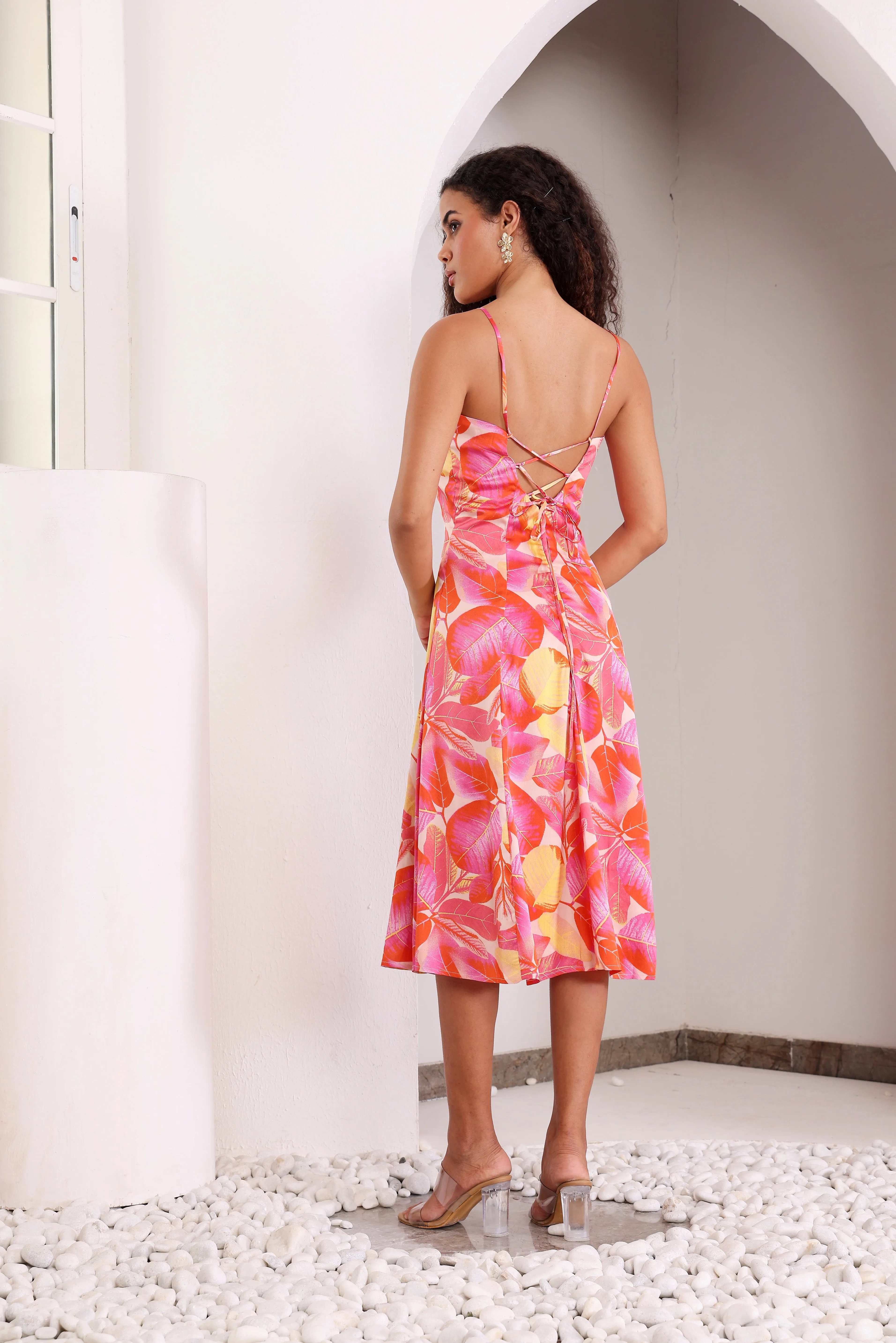 Tropical Sunset Slip Dress