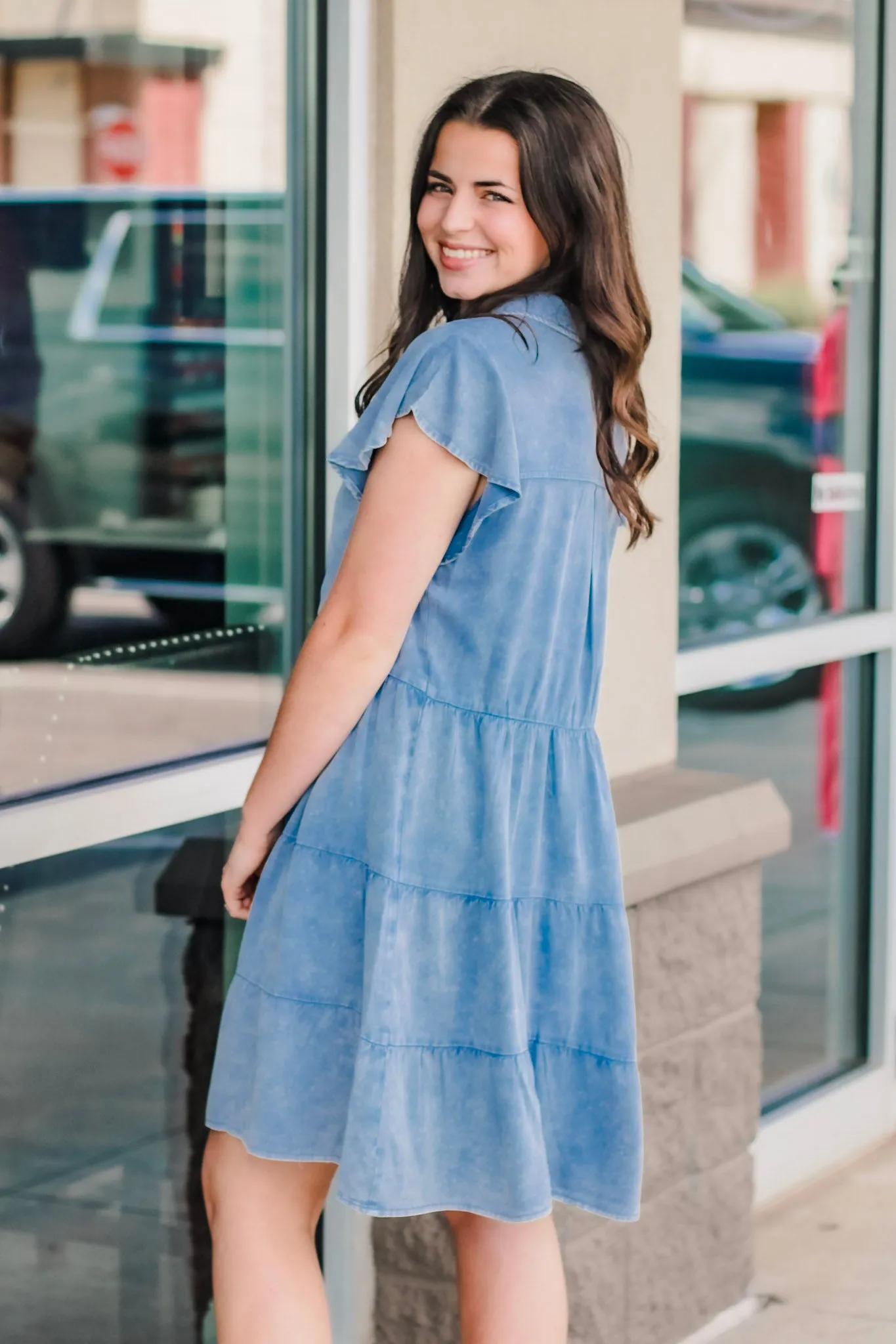 Under the Willow Tree Denim Washed Dress