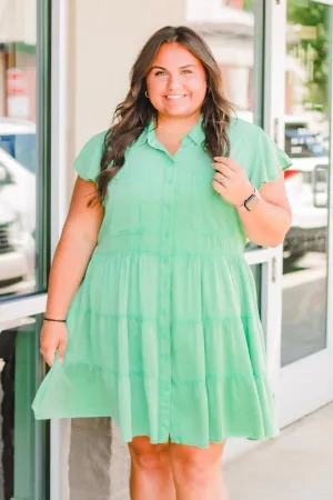 Under the Willow Tree Green Washed Dress