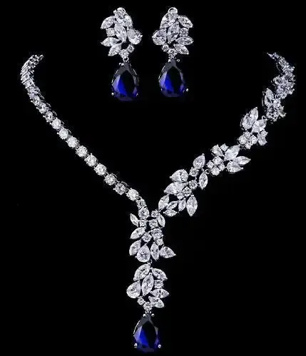 Unique Design Choker Necklace Stud Earrings Bridal Jewelry Sets Wedding Jewelry Set