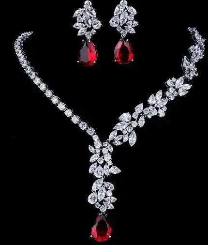Unique Design Choker Necklace Stud Earrings Bridal Jewelry Sets Wedding Jewelry Set