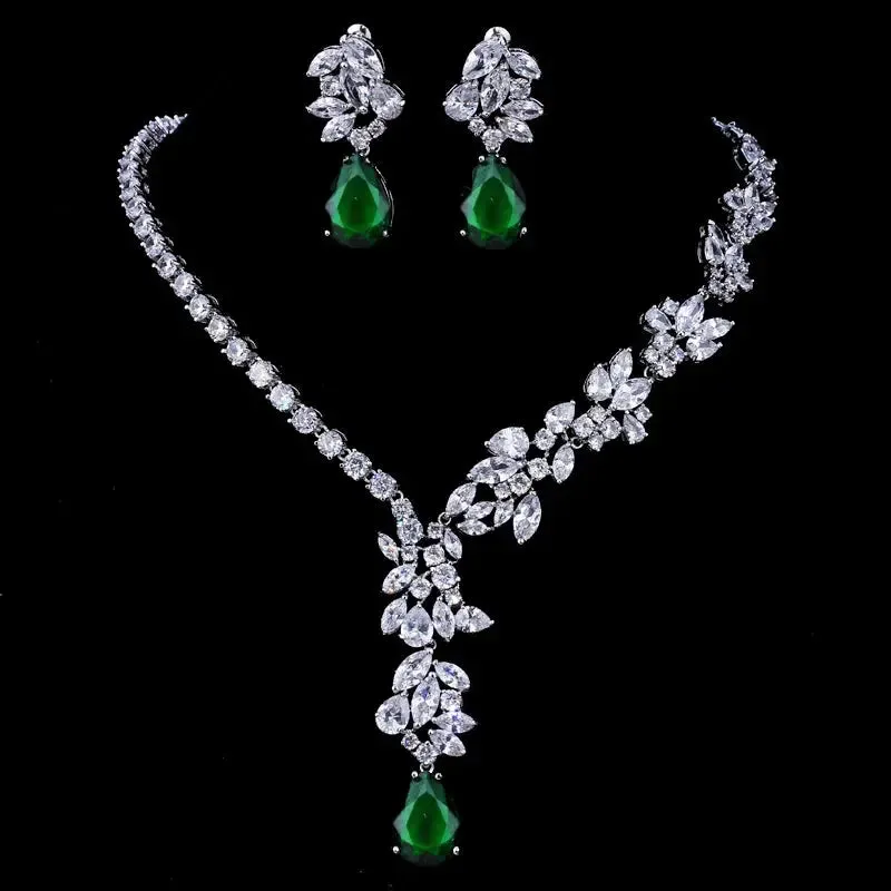 Unique Design Choker Necklace Stud Earrings Bridal Jewelry Sets Wedding Jewelry Set