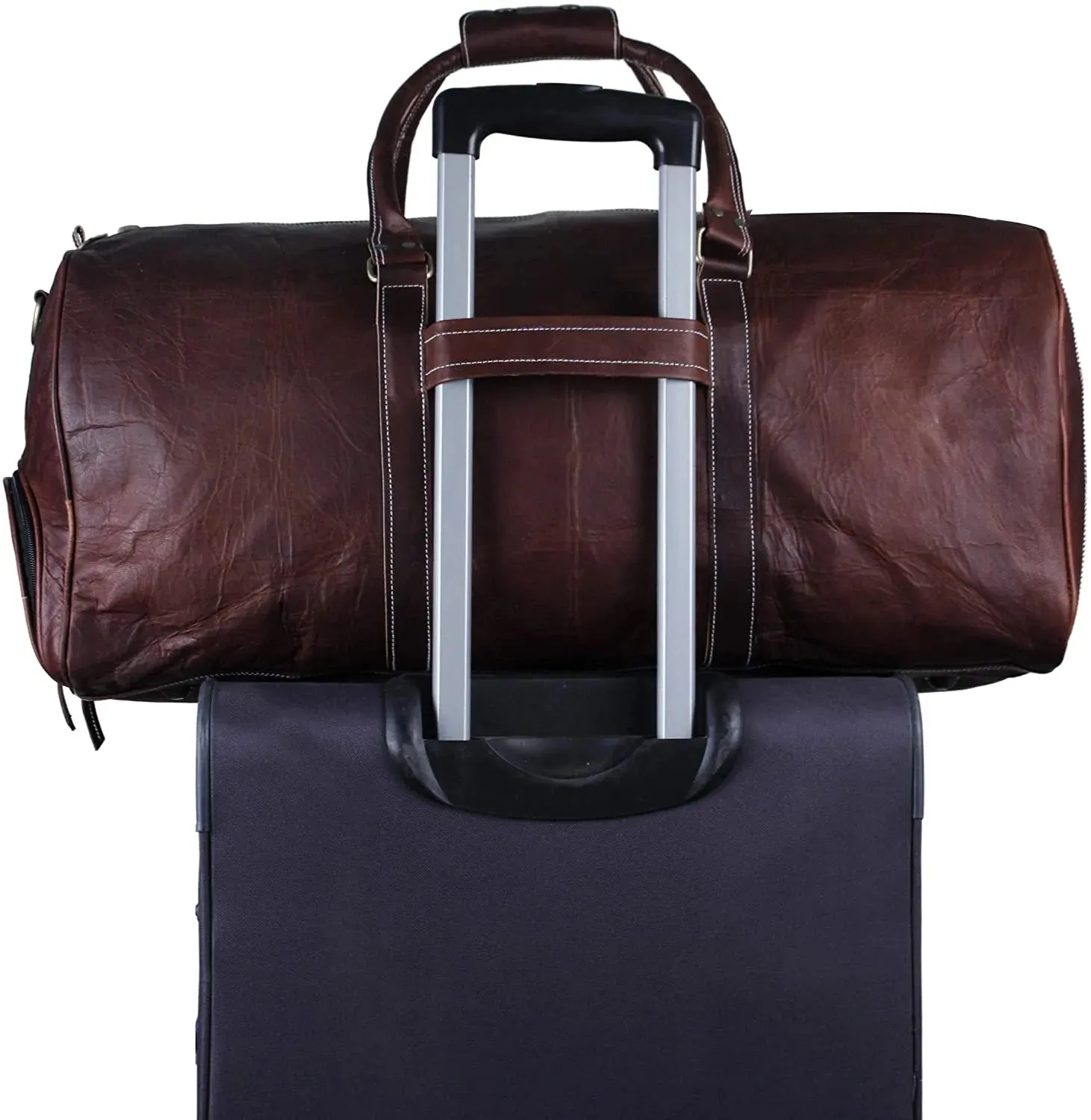 Urban Dark Leather Duffle Bag