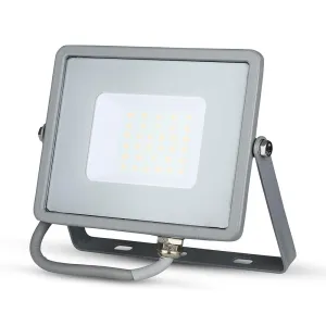 V-TAC 30W Waterproof Outdoor Security Led Floodlight With Samsung Led Body Glass Ip65 3000K Warm 2400 Lumens [Energy Class A ]