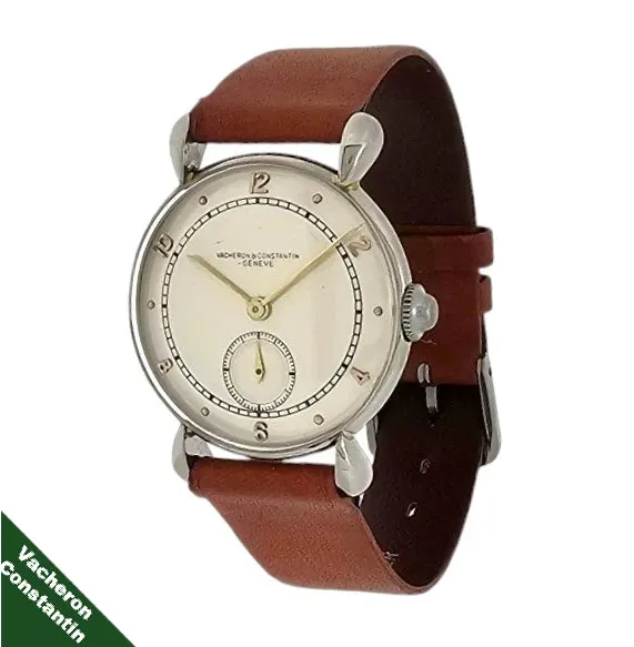 Vacheron Constatin 5387A Stainless Steel Tear Drop Lugs Watch-Unisex- Circa 1940's