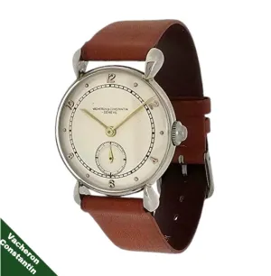 Vacheron Constatin 5387A Stainless Steel Tear Drop Lugs Watch-Unisex- Circa 1940's