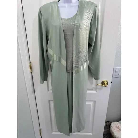 Vintage Another Thyme Midi Mixed Media Design 3 Piece Suit Womens Size P14