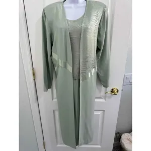 Vintage Another Thyme Midi Mixed Media Design 3 Piece Suit Womens Size P14