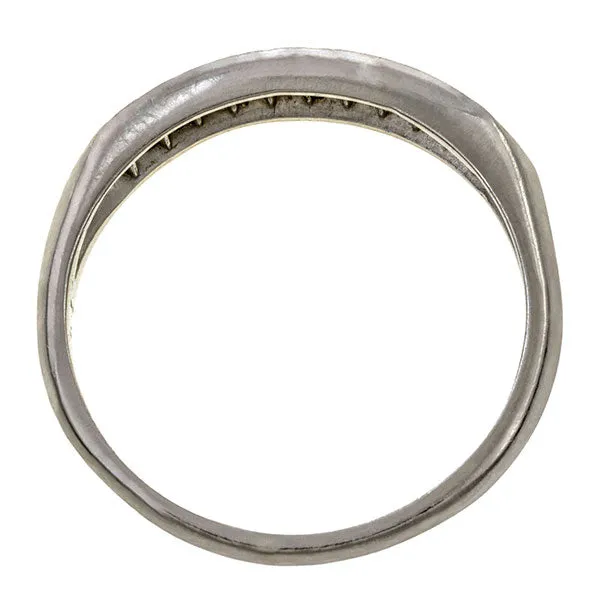 Vintage Diamond Wedding Band Ring, Platinum