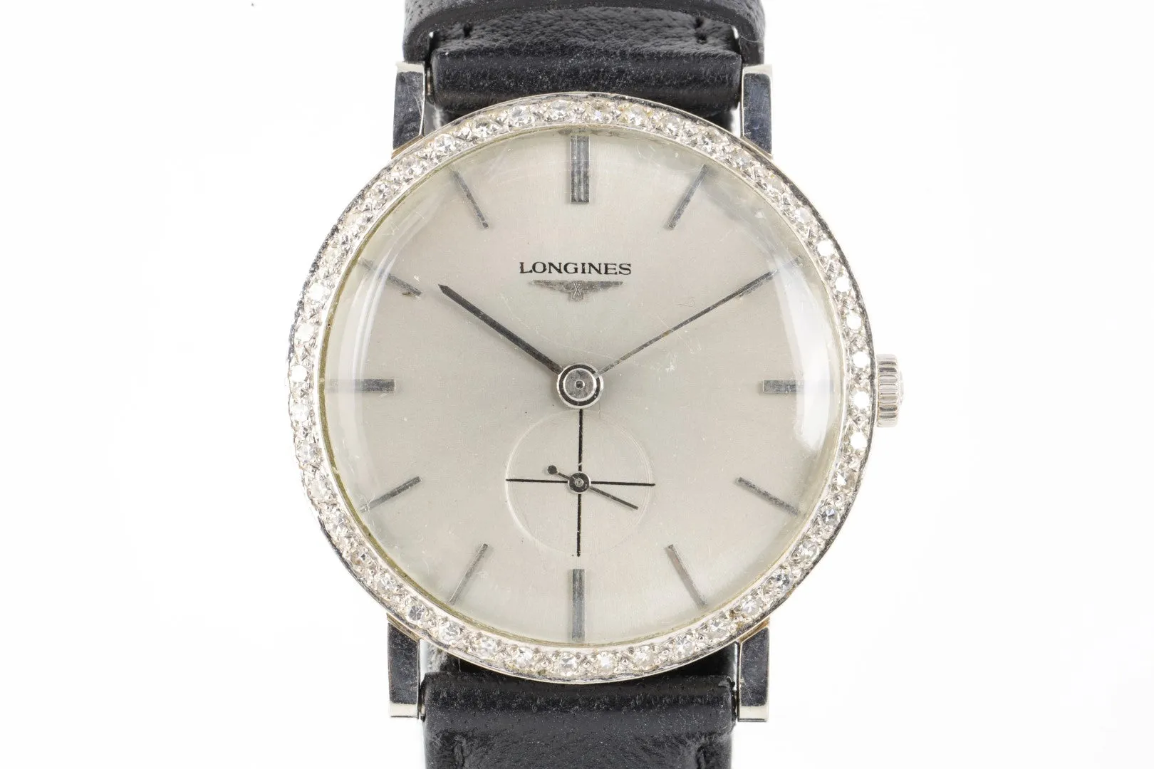 Vintage Longines 18K White Gold 33mm Men's Watch