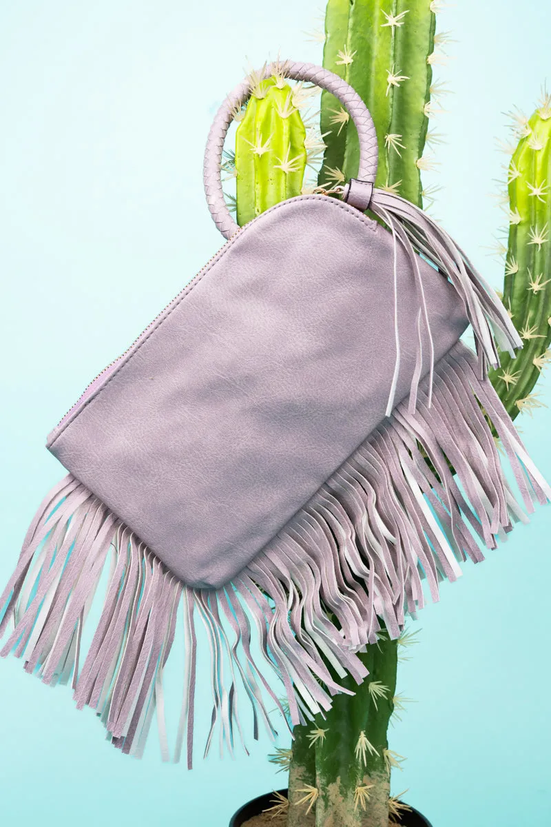 Violet Fairleigh Fringe Bangle Clutch