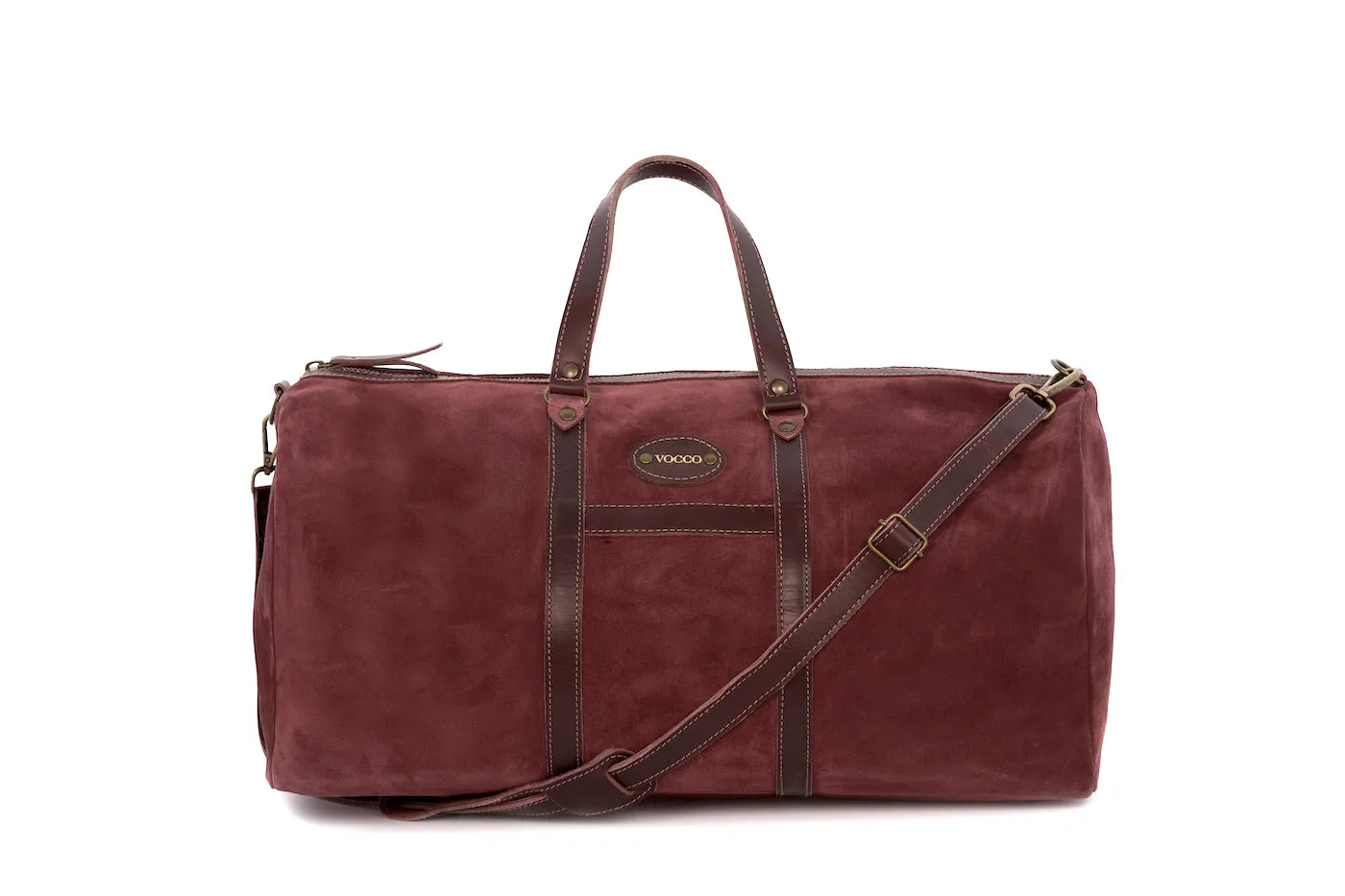 Vocco Terracotta Leather Weekender Bag