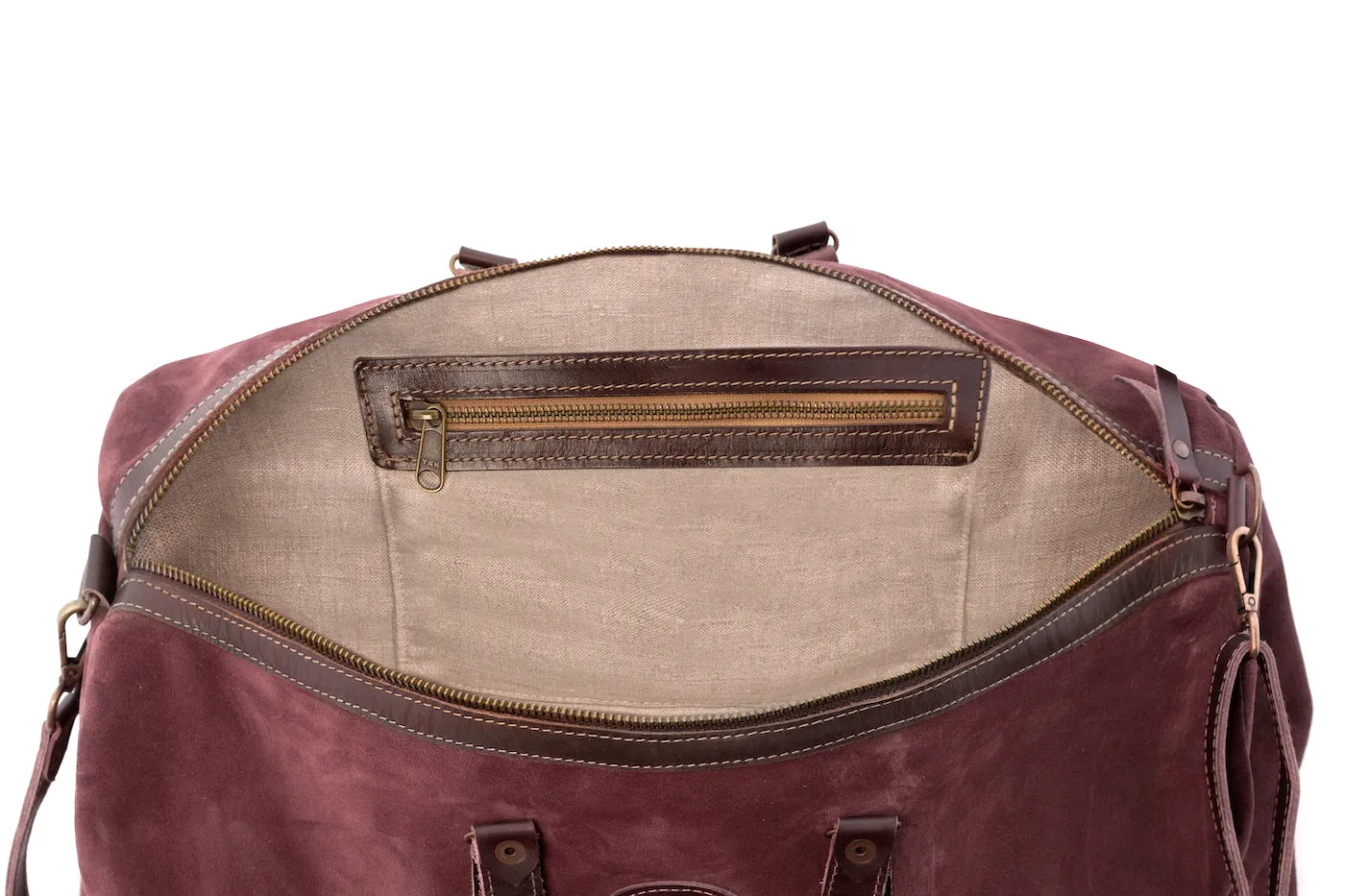 Vocco Terracotta Leather Weekender Bag