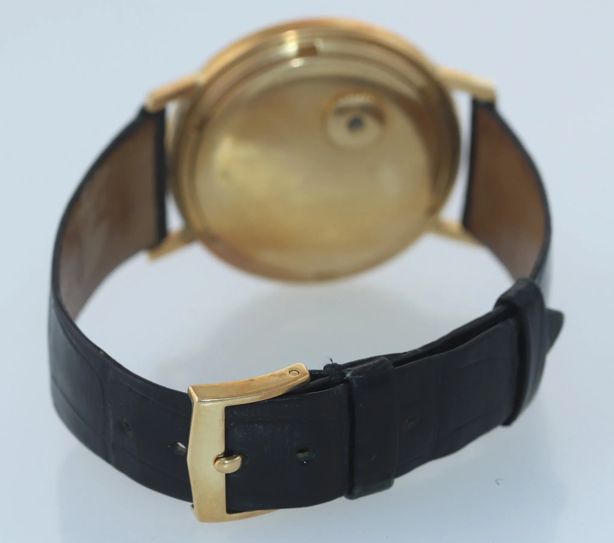 VTG Patek Philippe Calatrava 3569 18k Yellow Gold 35mm Silver Hobnail Watch