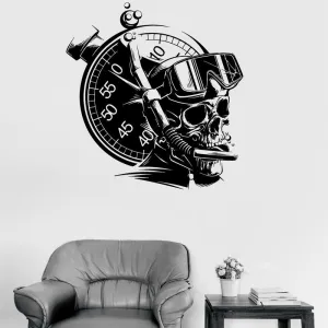 Wall Sticker: Diver Skull