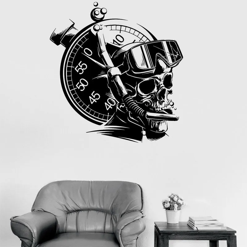 Wall Sticker: Diver Skull