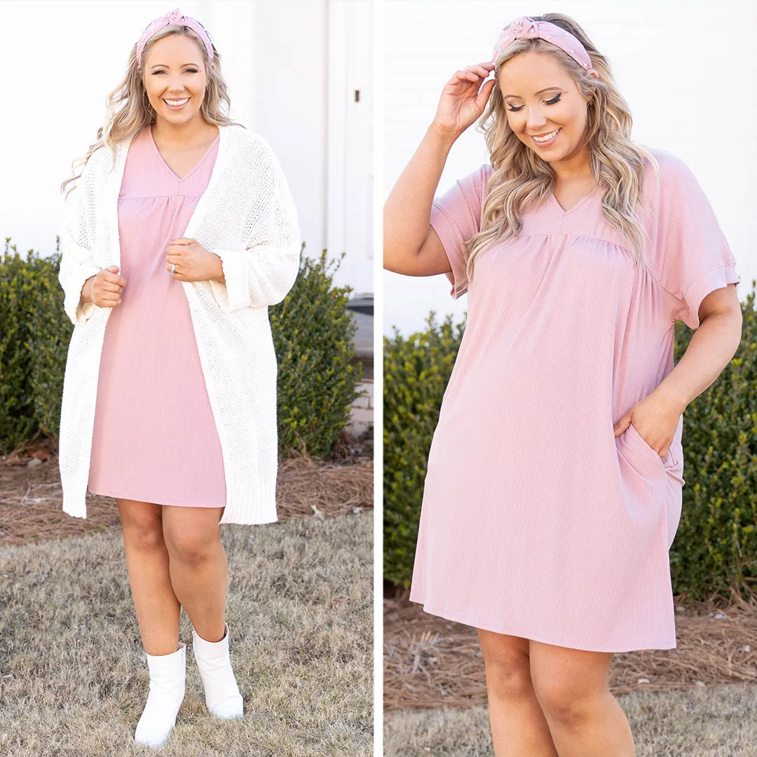 Warm In The City Dress, Pink