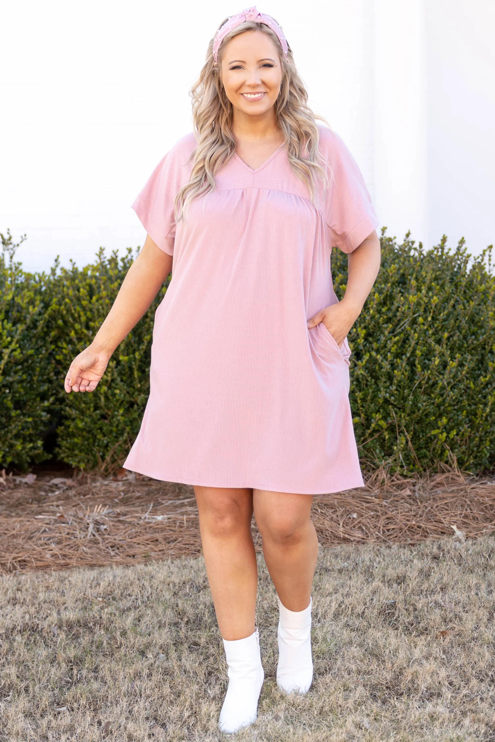 Warm In The City Dress, Pink