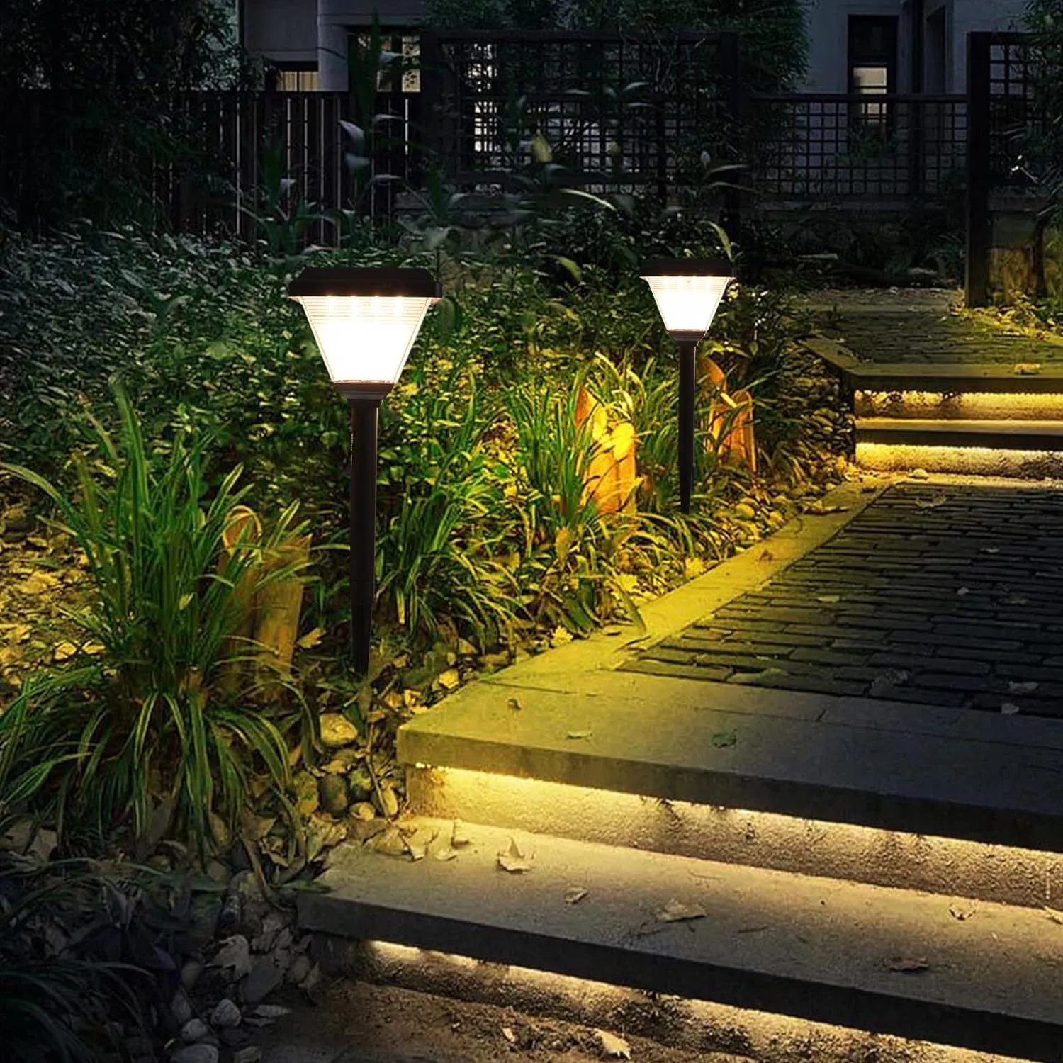 Waterproof ABS Plastic LED Garden Lawn Solar Pole Light - PH-YZO01C