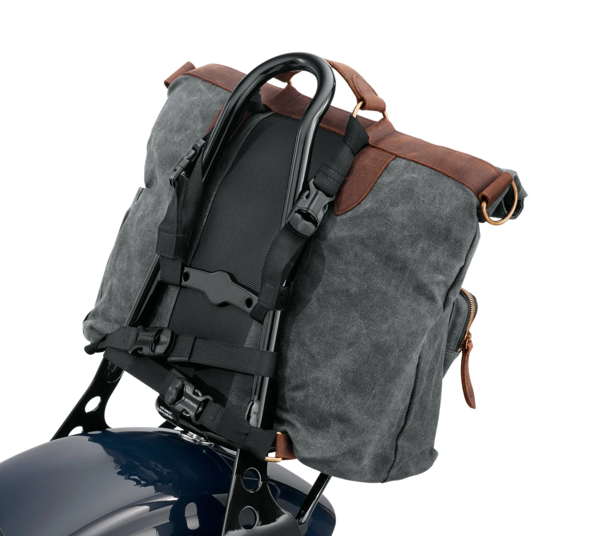 Waxed Canvas Messenger Bag - Grey