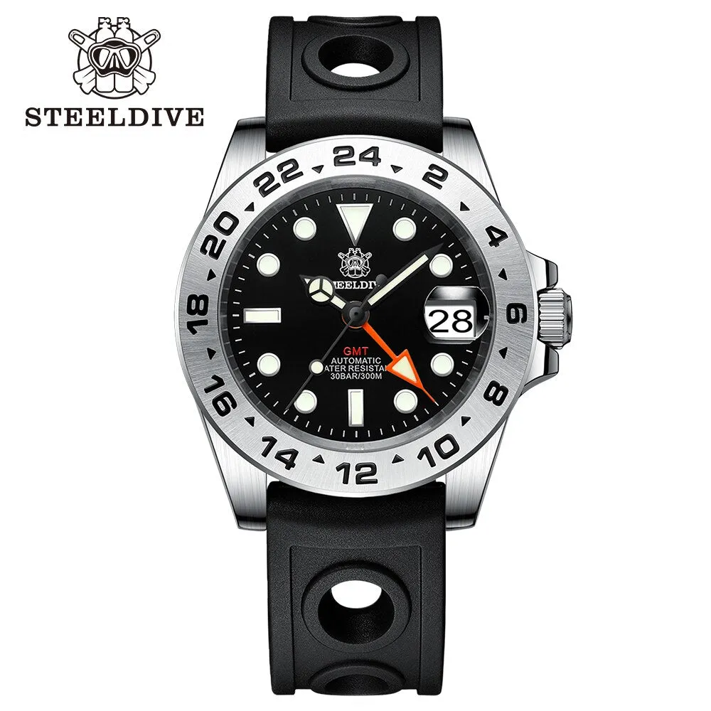 ★WelcomeDeals★Steeldive SD1992 NH34 GMT Automatic Watch