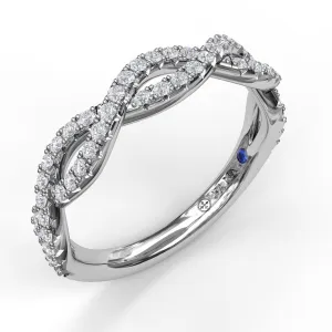 Wide Twist Diamond Band