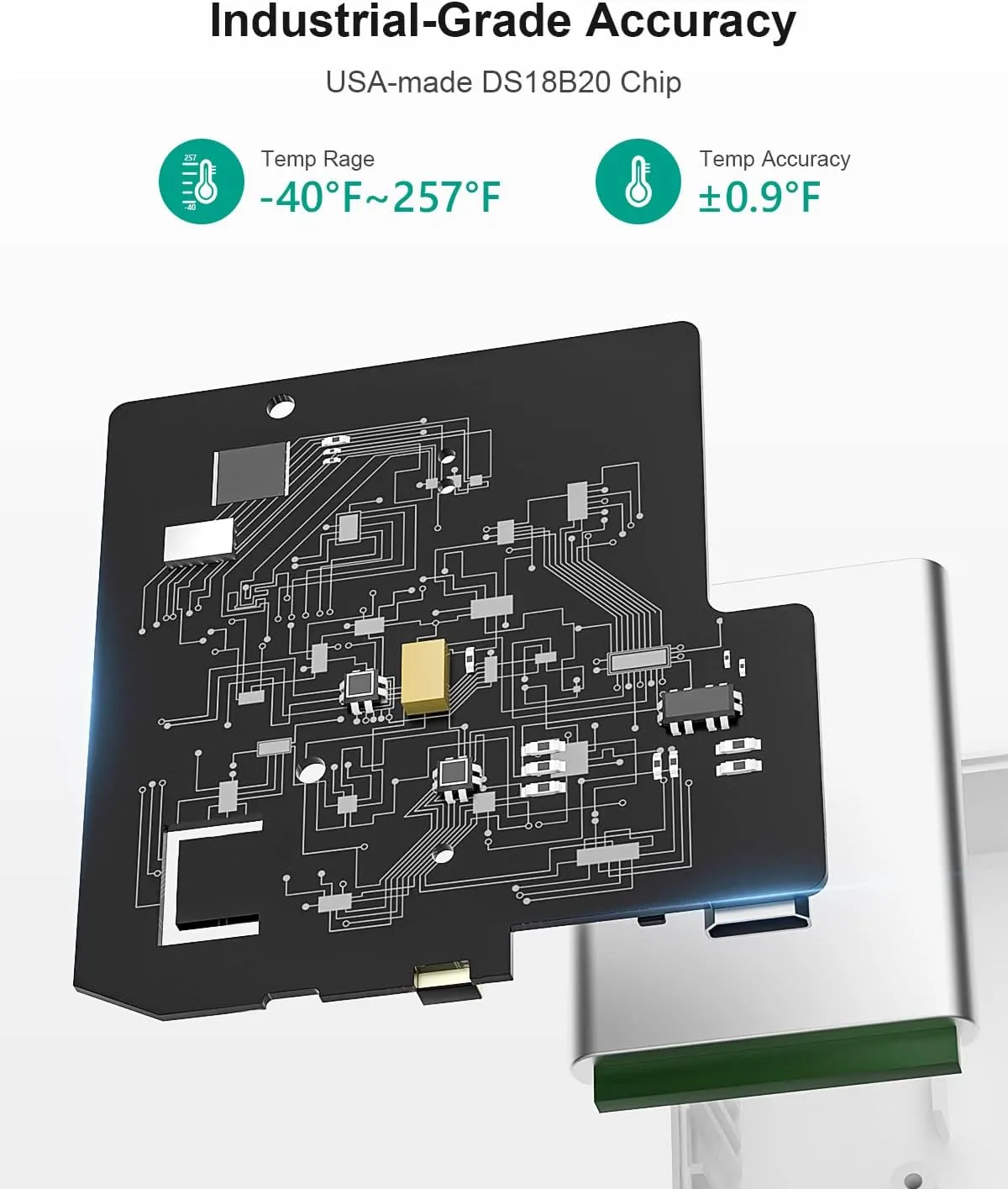 Wifi Temperature Sensor Waterproof External Probe Freezer App Alert Thermometer