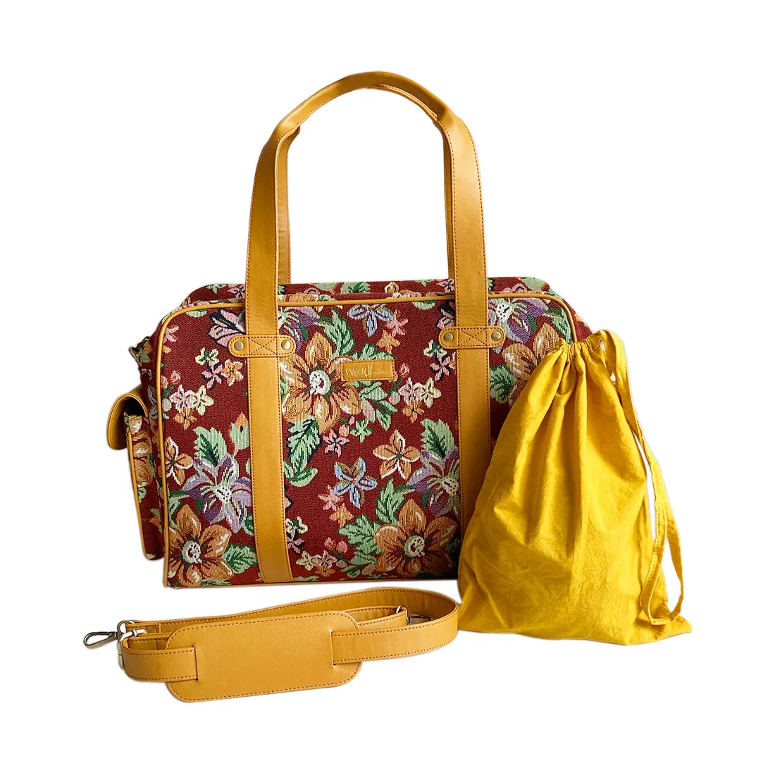 Wildflower April in Paris Weekender Travel Bag for Women