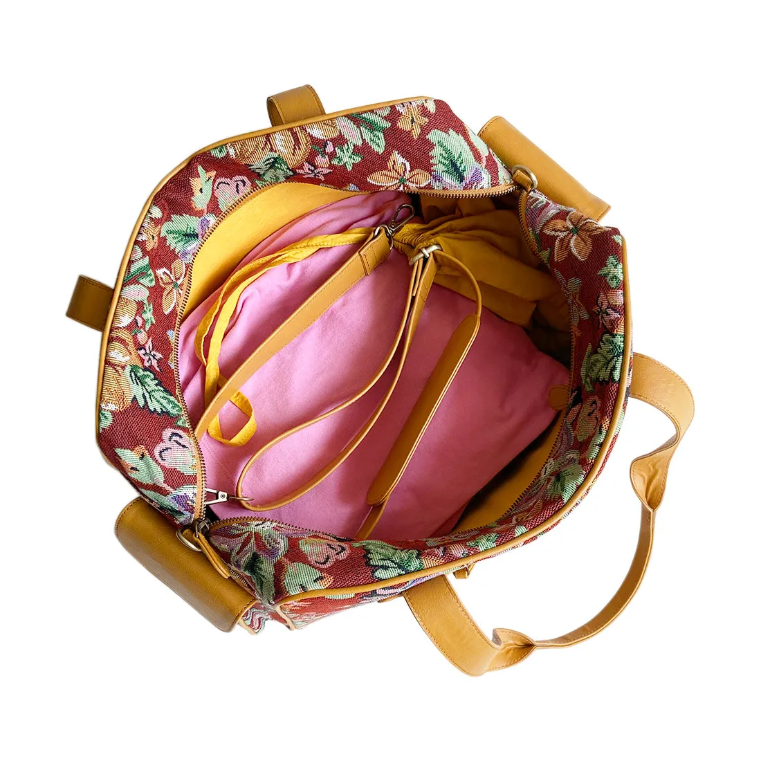 Wildflower April in Paris Weekender Travel Bag for Women