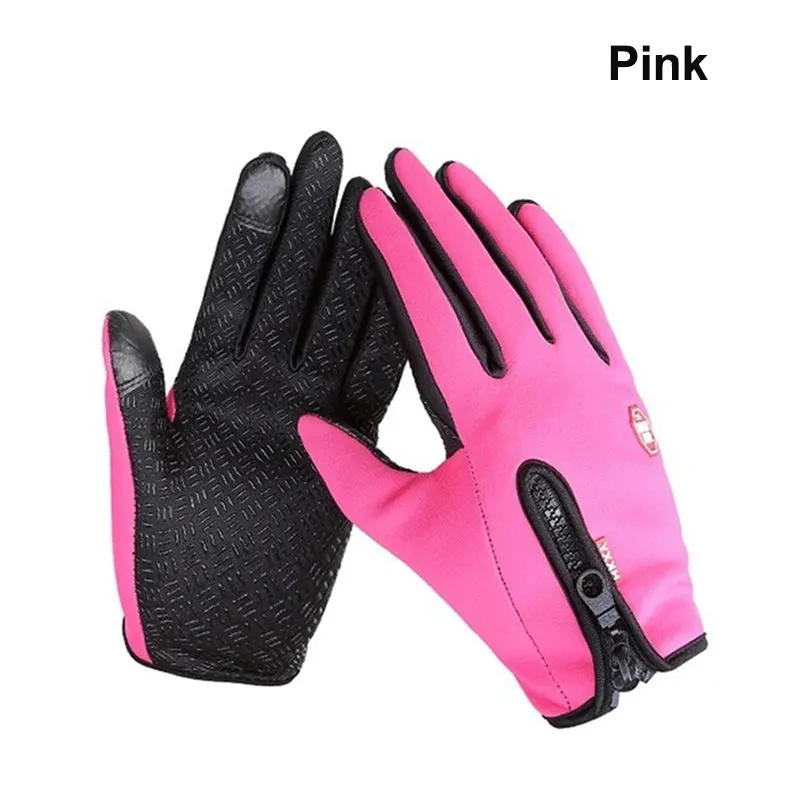 Winter Touch Screen Waterproof Gloves - Unisex Motorcycle Cycling Gloves for Outdoor Sports, Plus Velvet Warm Running Ski Glove