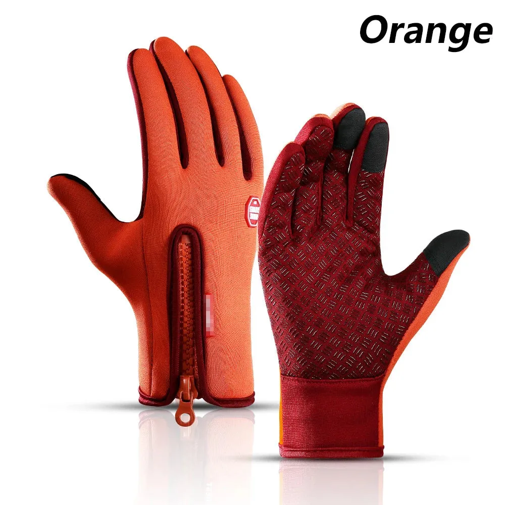 Winter Touch Screen Waterproof Gloves - Unisex Motorcycle Cycling Gloves for Outdoor Sports, Plus Velvet Warm Running Ski Glove