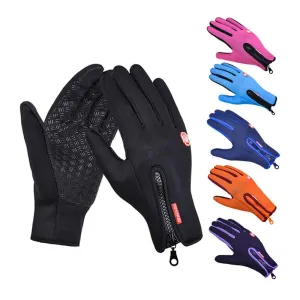 Winter Touch Screen Waterproof Gloves - Unisex Motorcycle Cycling Gloves for Outdoor Sports, Plus Velvet Warm Running Ski Glove