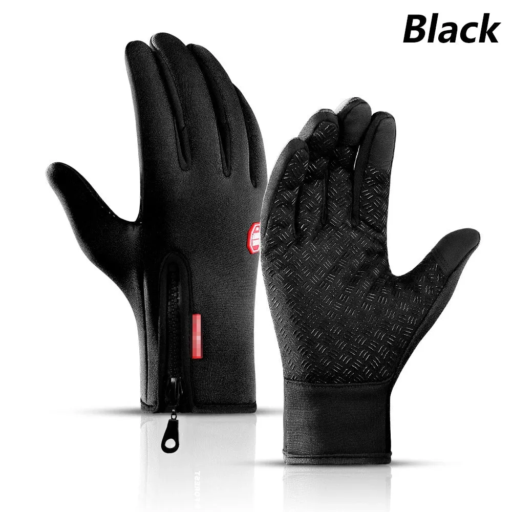 Winter Touch Screen Waterproof Gloves - Unisex Motorcycle Cycling Gloves for Outdoor Sports, Plus Velvet Warm Running Ski Glove