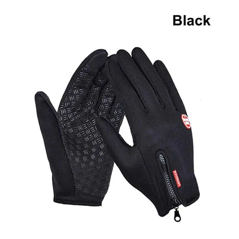 Winter Touch Screen Waterproof Gloves - Unisex Motorcycle Cycling Gloves for Outdoor Sports, Plus Velvet Warm Running Ski Glove