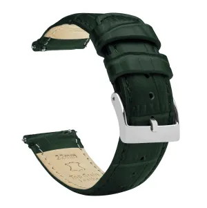 Withings Nokia Activite And Steel Hr Forest Green Alligator Grain Leather Watch Band