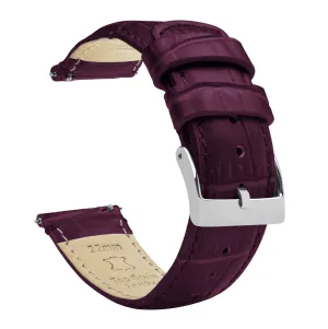 Withings Nokia Activite And Steel Hr Merlot Alligator Grain Leather Watch Band
