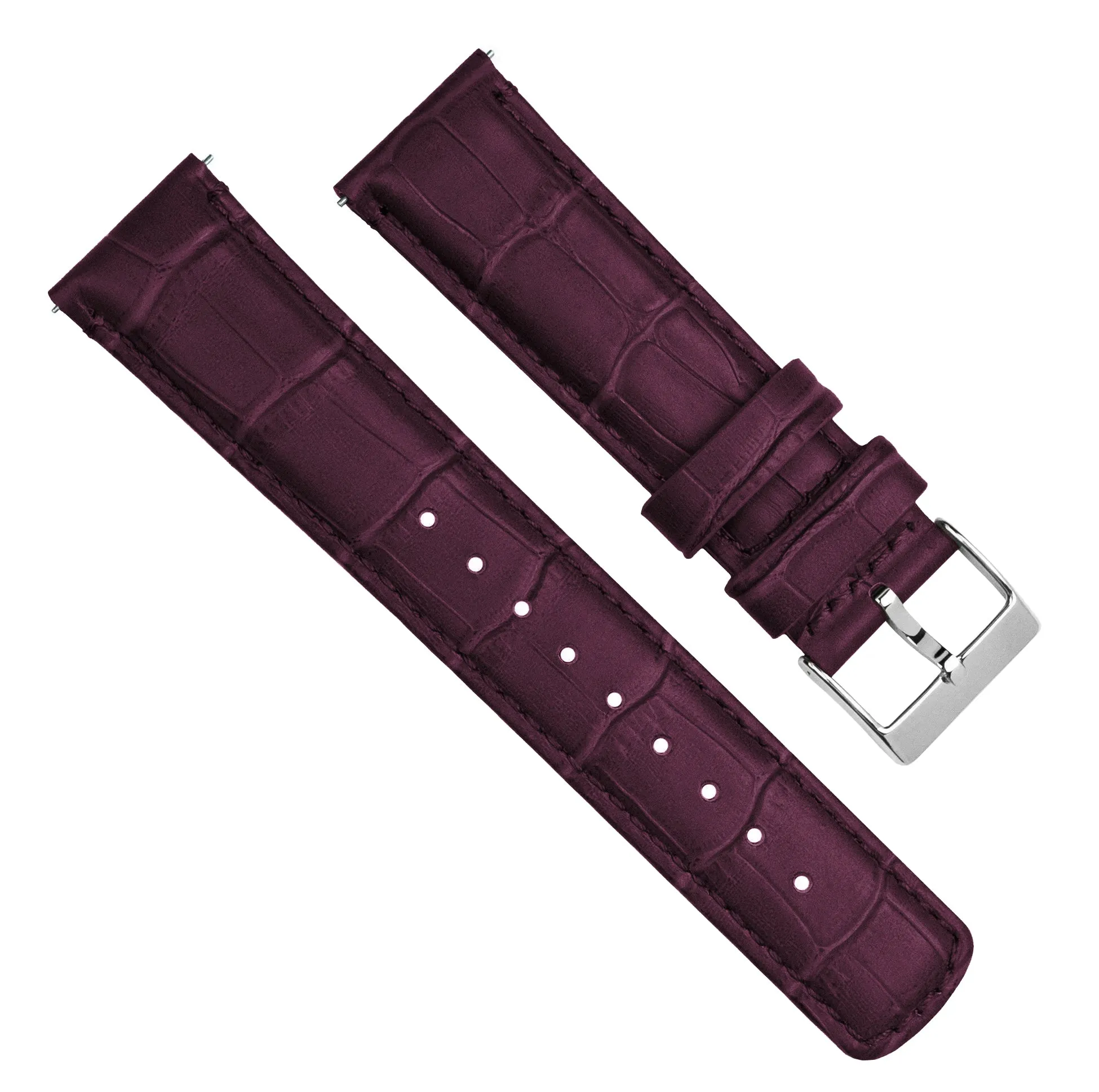 Withings Nokia Activite And Steel Hr Merlot Alligator Grain Leather Watch Band