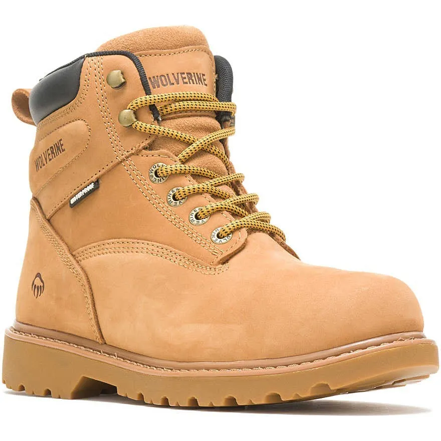 Wolverine Men's Floorhand 6" Soft Toe WP Work Boot - Wheat - W10642