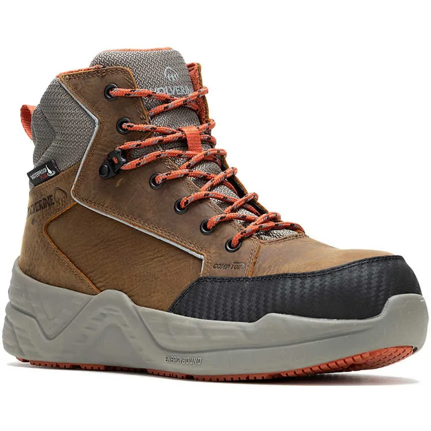 Wolverine Men's ProShift LX 6" Soft Toe WP Work Boot- Brown- W240002